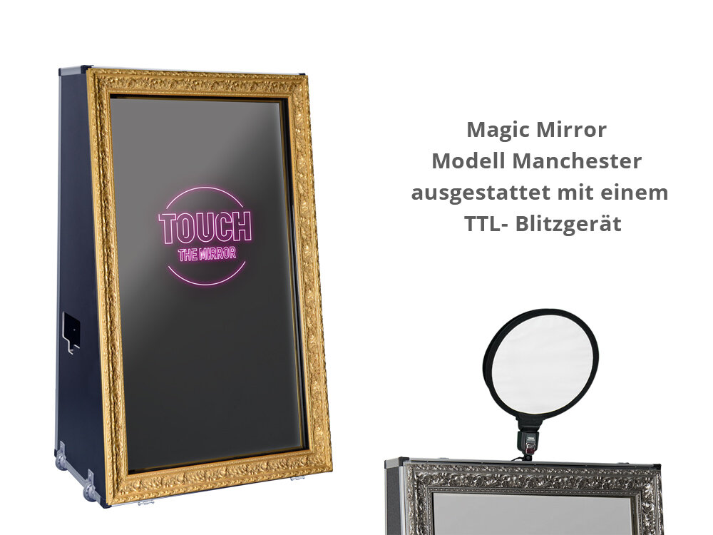 Spiegelfotobox mit TTL-Blitzgerät