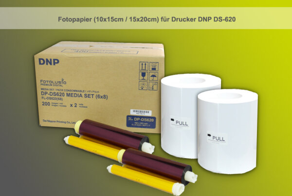 Sonderkation: 3 kg Restrollen - DNP DS-620 Media Set 10x15cm/15x20cm (6x8 inch)